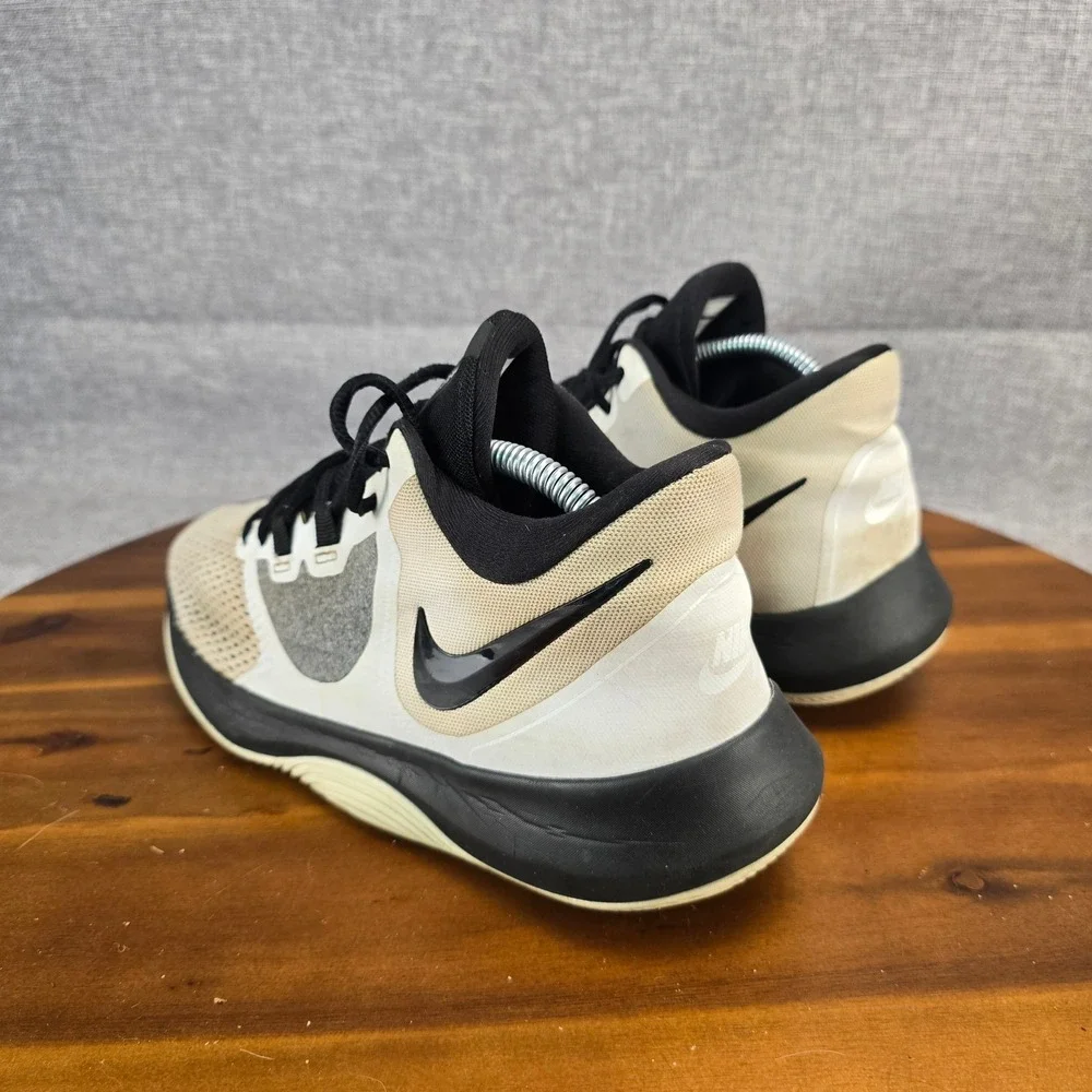 Nike Air Precision II Men's Basketball Shoes White Black Size‎ 7.5 AA7069-100
